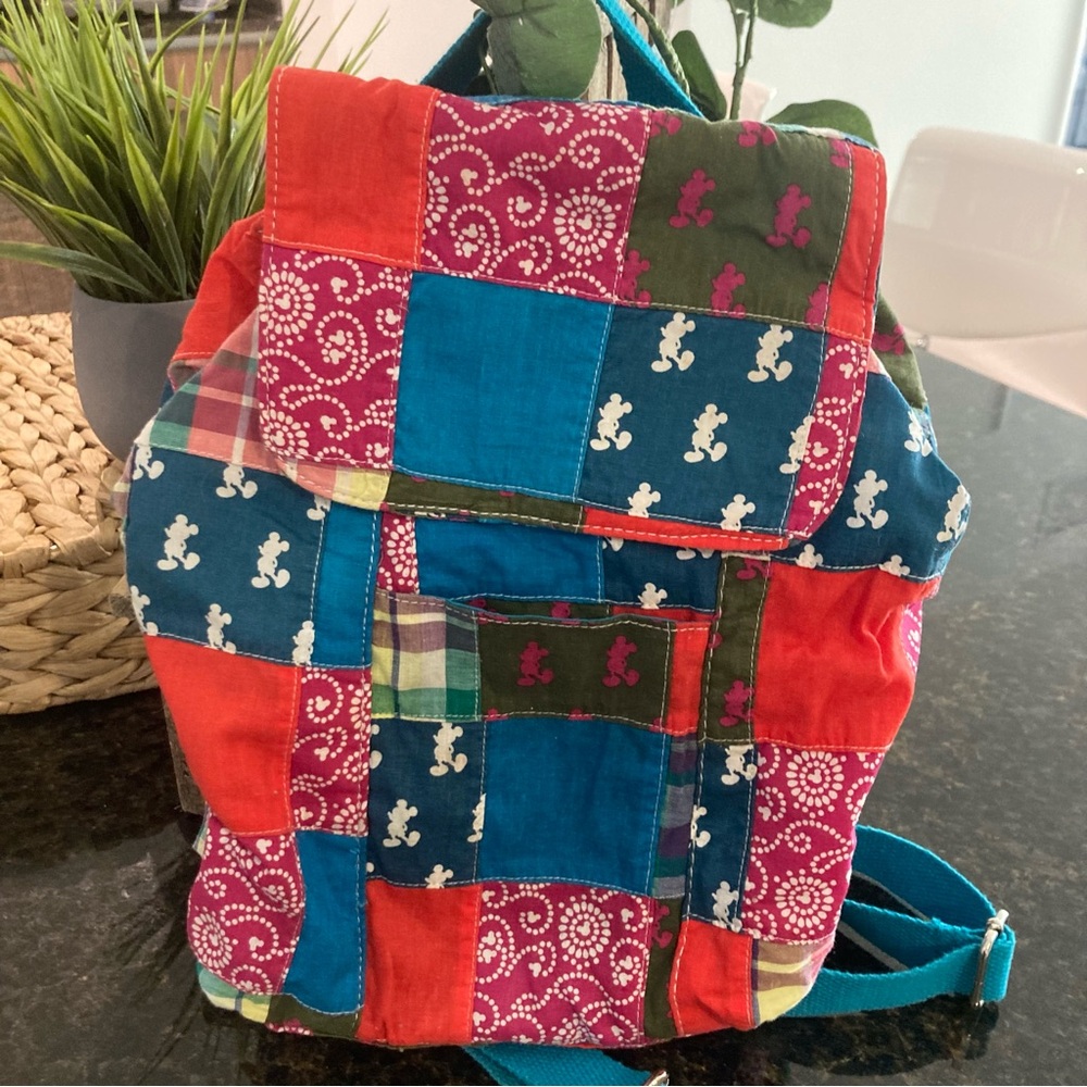 DISNEY PARKS AUTHENTIC ORIGINAL MICKEY MOUSE QUILTED BACKPACK - Picture 6 of 15